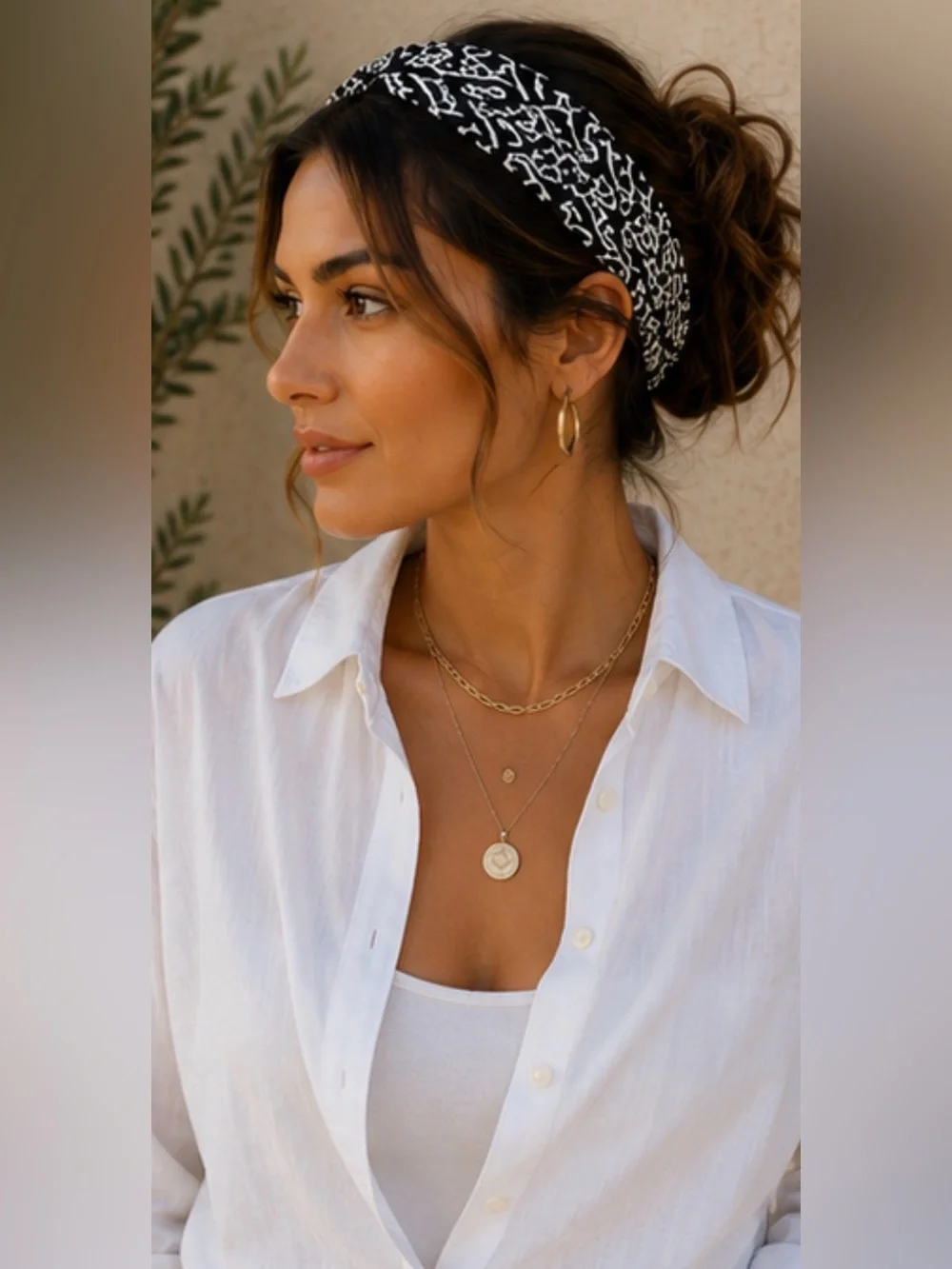 Black & White Paisley Skinny Scarf | Twilly Classic Monochrome Neck, Hair & Bag